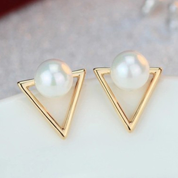 Jewelry, Simple Pearl Gold and Pearl Earrings