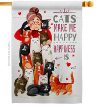Crazy Cat Lady House Flag 28 X40 Double-Sided Banner - $36.97