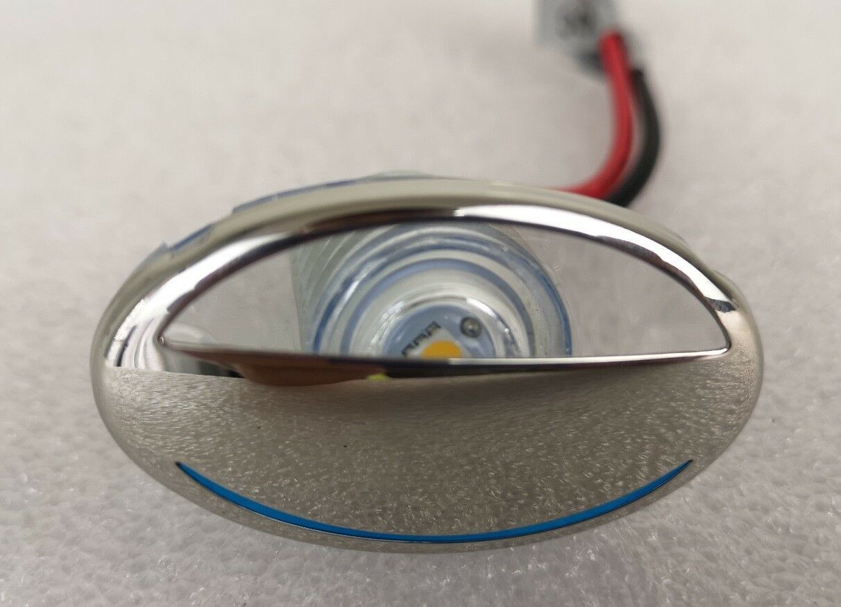 1014V 316 Stainless Steel Blue LED Down Courtesy Light RV Marine Boat