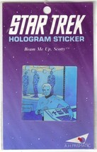 Classic Star Trek Kirk at Transporter Hologram Sticker 1991 A H Prismatic SEALED - $5.94