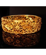 ANtique signed napier bracelet intricate filigree bangle estate jewelry - $275.00