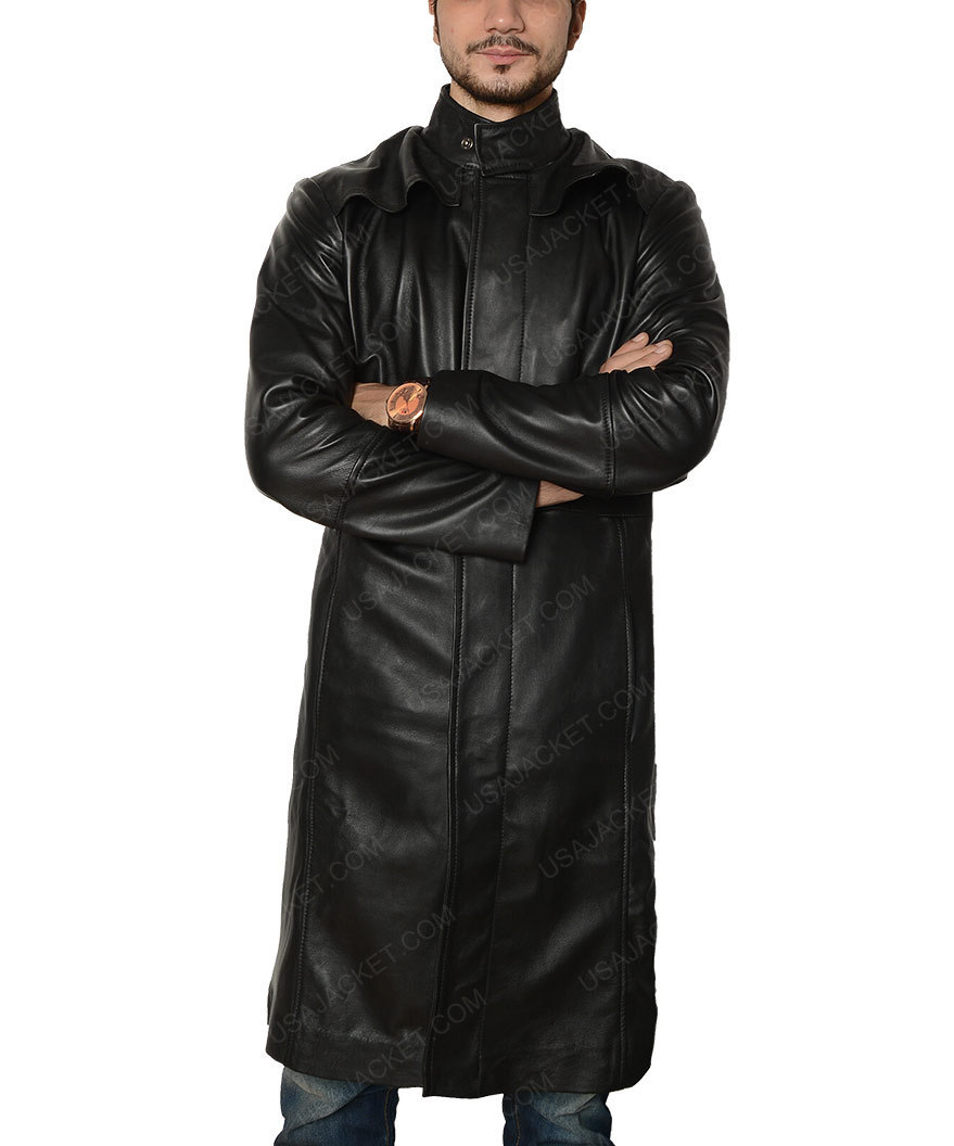 Keanu Reeves Neo Matrix Halloween Costume Cosplay Outfit Trench Coat - Men