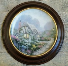 Thomas Kinkade Collector Plate Chandler's Cottage With Wooden Frame - $58.85