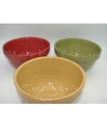 Signature Stoneware Sorrento Cereal Bowls Debby Segura 2001 Green Gold B... - $14.84+
