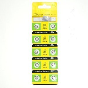 Bluecell 10 Pcs AG3 Alkaline Button Cell Battery 392A CX41 LR41W for Watch Toy C