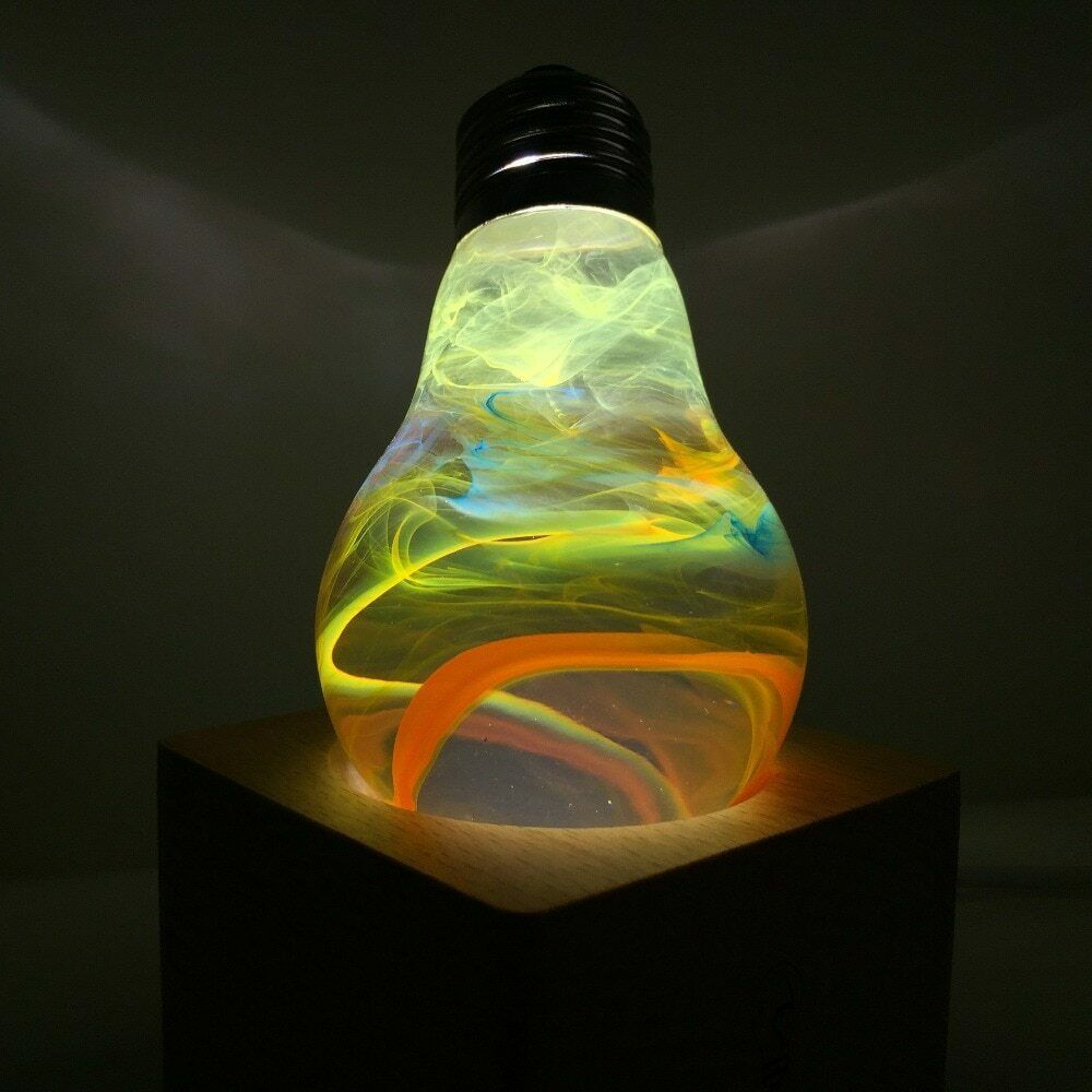 Resin LIGHT Bulb Modern Table Lamp Solar System Effect LED E27 3D Mood ...