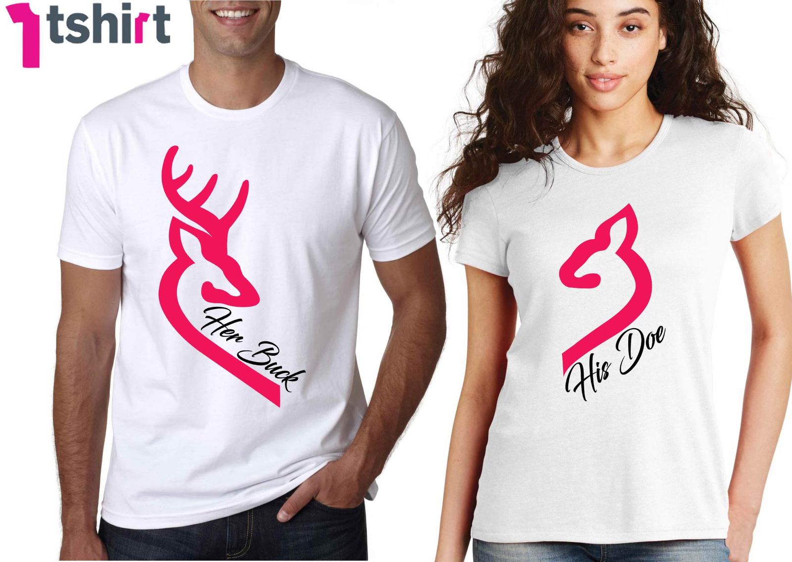 Her Buck His Doe T Shirts Love Matching Honeymoon Shirts For Him And