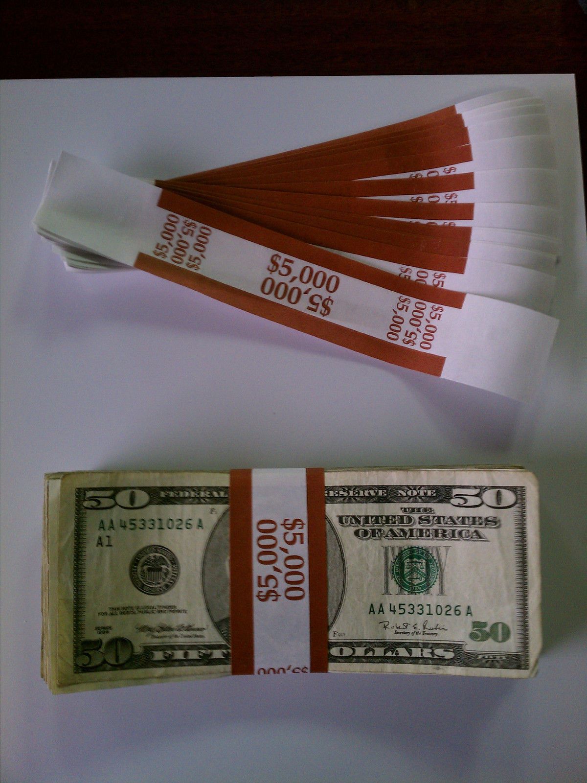4000 New SelfSealing Currency Bands 5000 Denomination Straps Money Fifty Bill & Cash