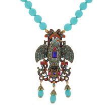 HEIDI DAUS "Soaring Beauty" Patriotic Crystal Beaded Eagle Necklace  - $149.95