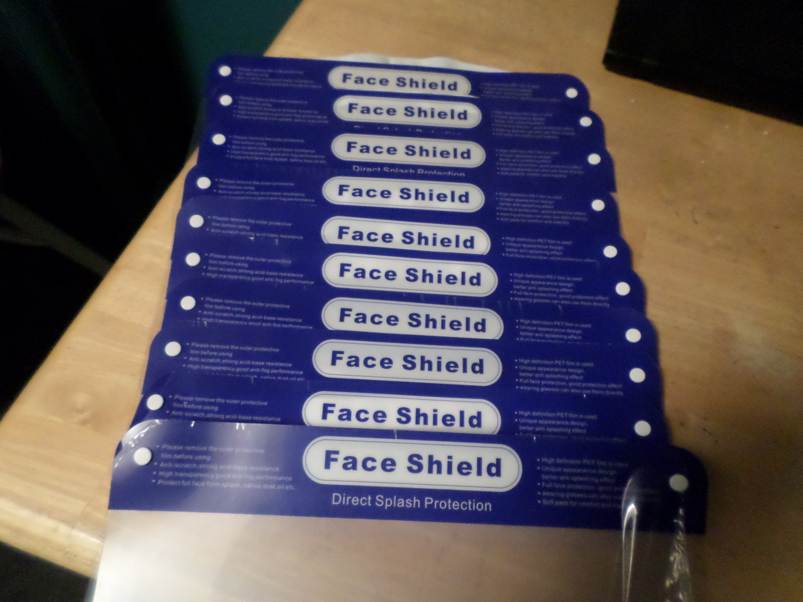 10 pcs Safety Face Shield Reusable Anti-Splash Reusable Protection Cover