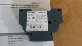 (New) Siemens 3RV2901-1J Lateral Auxiliary Switch /(2) Each N.O. & N.C. Contacts - $32.00
