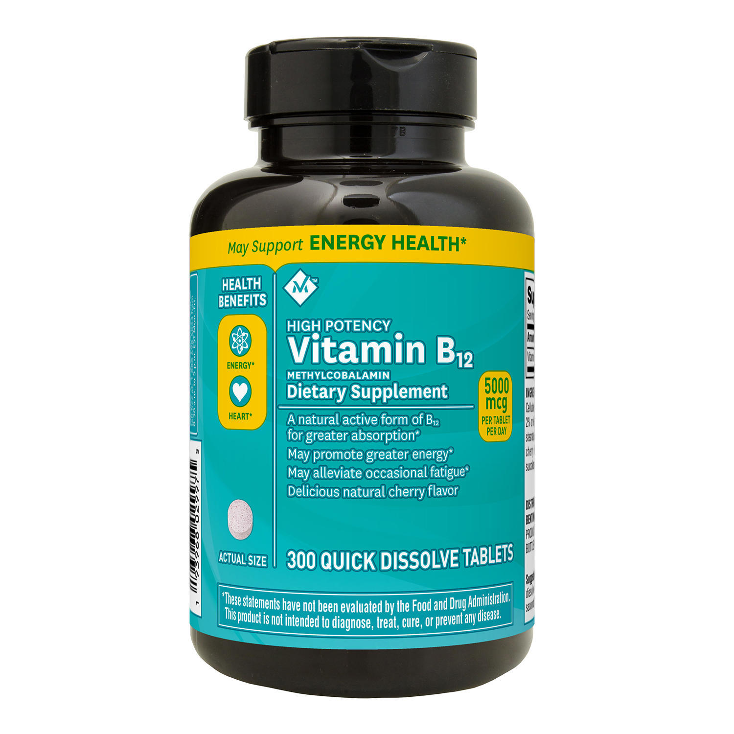 Member's Mark Sublingual Vitamin B12 5000mcg Methylcobalamin, 300 ...