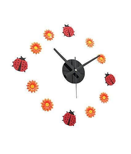 PANDA SUPERSTORE Creative Design DIY Rural Lovely Ladybug Wall Clock [A] - $59.34