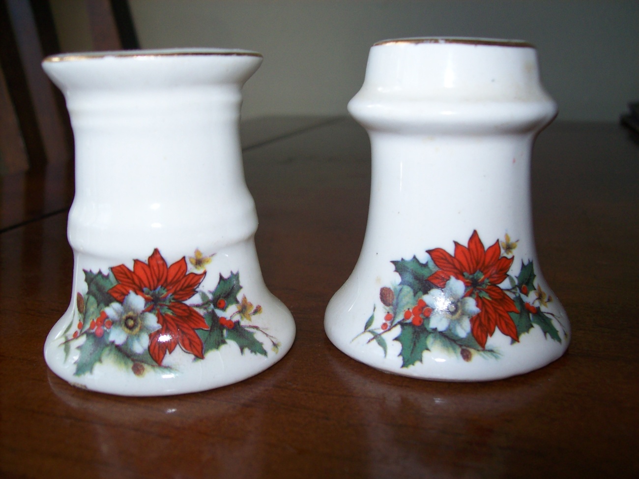 pair of Christmas candlestick holders Other