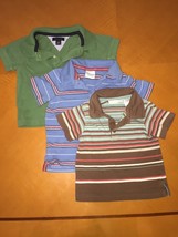 Lot of 3 Baby Boys Toddlers Tommy Hilfger Sonoma Polo Shirts Size 12 Mon... - $9.89