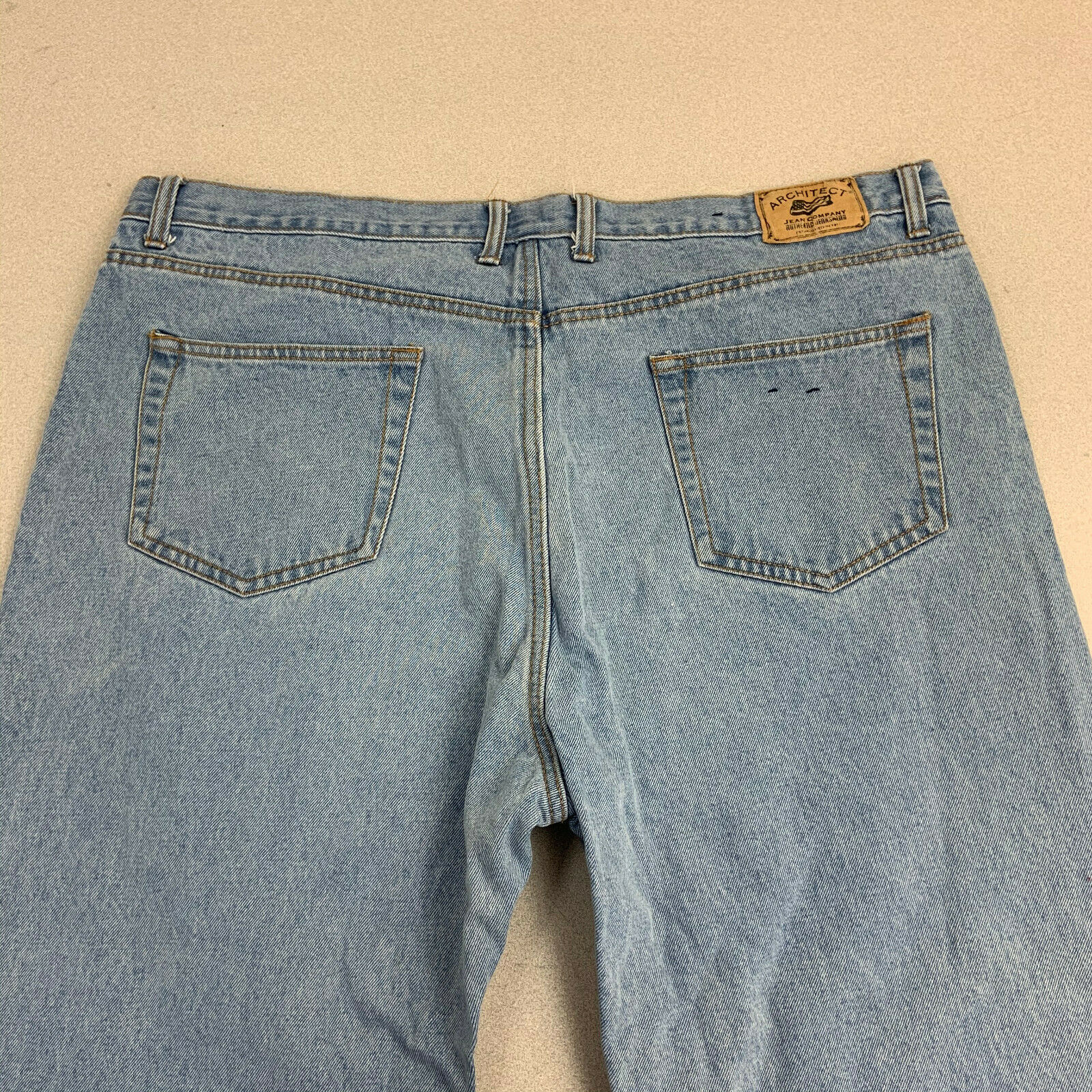 ARCHITECT JEAN COMPANY Men's Size 42 x 32 Regular Fit Blue Jeans - Jeans