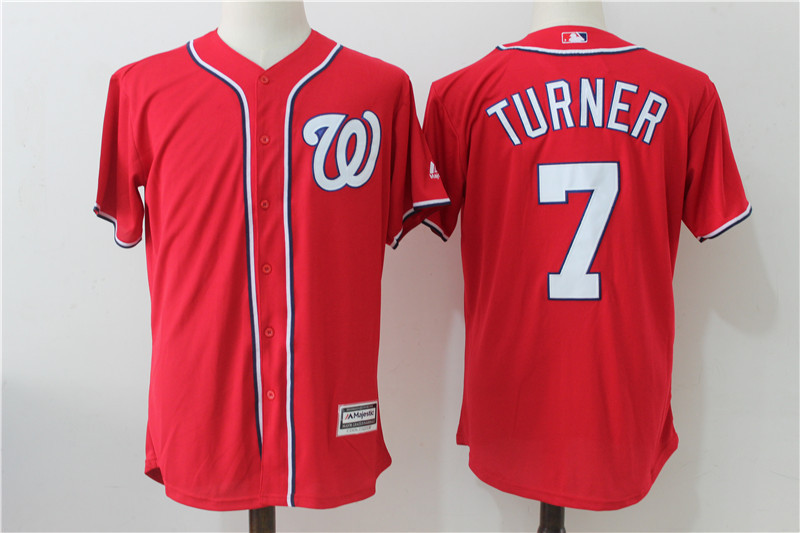 Men's Trea Turner Jerseys #7 Washington Nationals Jerseys ...