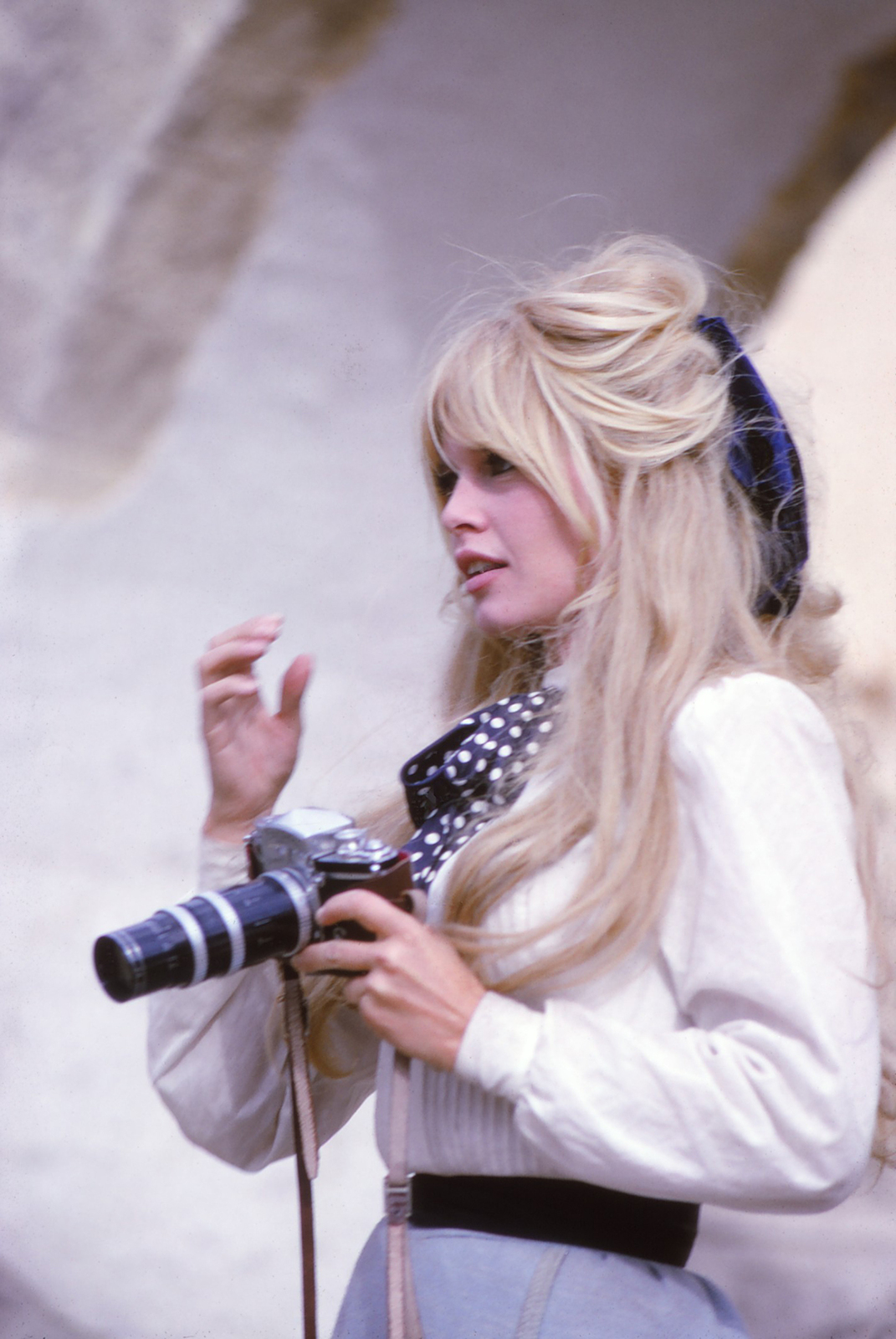 Sex Symbol Brigitte Bardot Holding Camera An Archival
