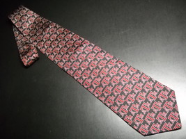 Ralph Marlin Neck Tie Texas A&M University Logo Repeat 2003 Red On Black College - $12.99
