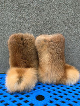 Double-Sided Red Fox Fur Boots For Outdoor Eskimo Fur Boots Arctic Boots Unisex image 5