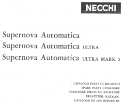 Necchi Supernova Automatica, Ultra, Ultra Mark 2 spare parts catalog diagrams - $10.99