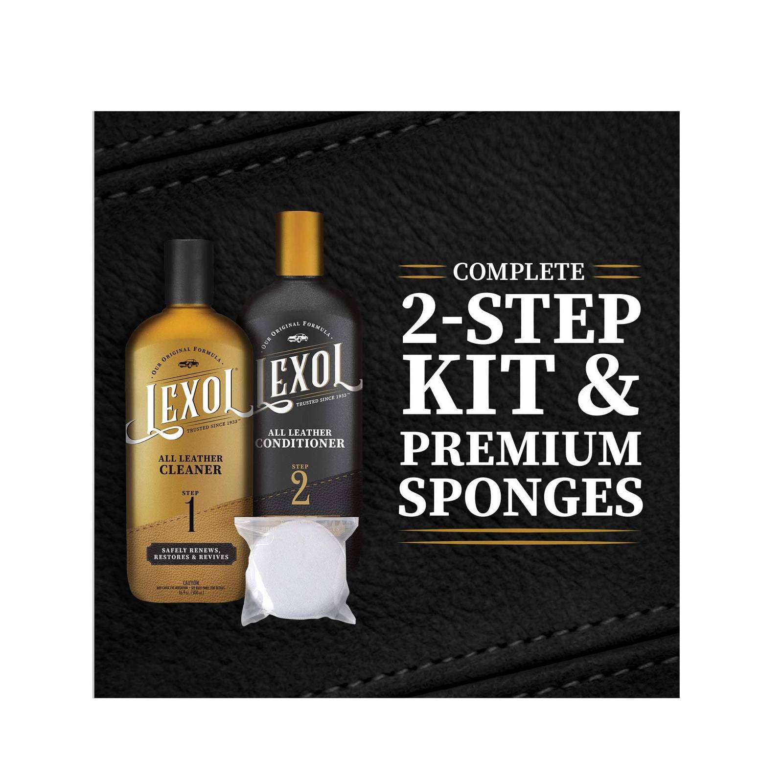 Lexol Leather Conditioner and Leather Cleaner Kit 8 oz Bottles