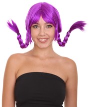 Bavarian Girl Neon Purple Wig HW-1203 - $17.12