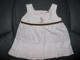Hartstrings Pink Polka Dot Dress Size 0/3 Months Girl's Euc - $17.20