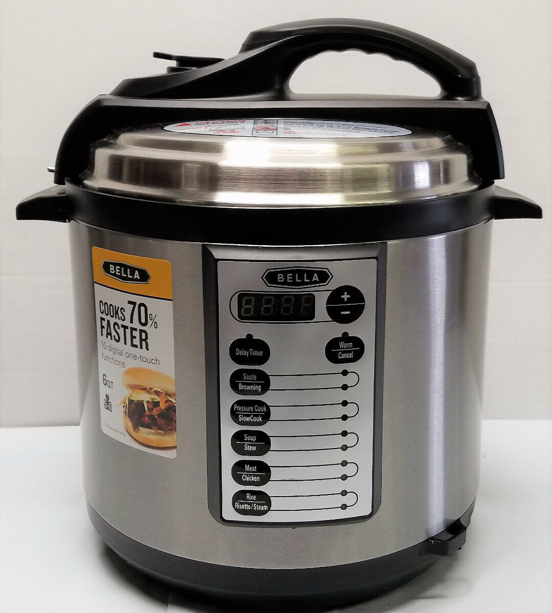 bella-6-quart-stainless-steel-electric-pressure-cooker-m-60b23g