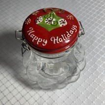 Christmas Candy Dish with Lid, Glass Candy Jar for Candy Buffet, Harry &amp;... - $17.77