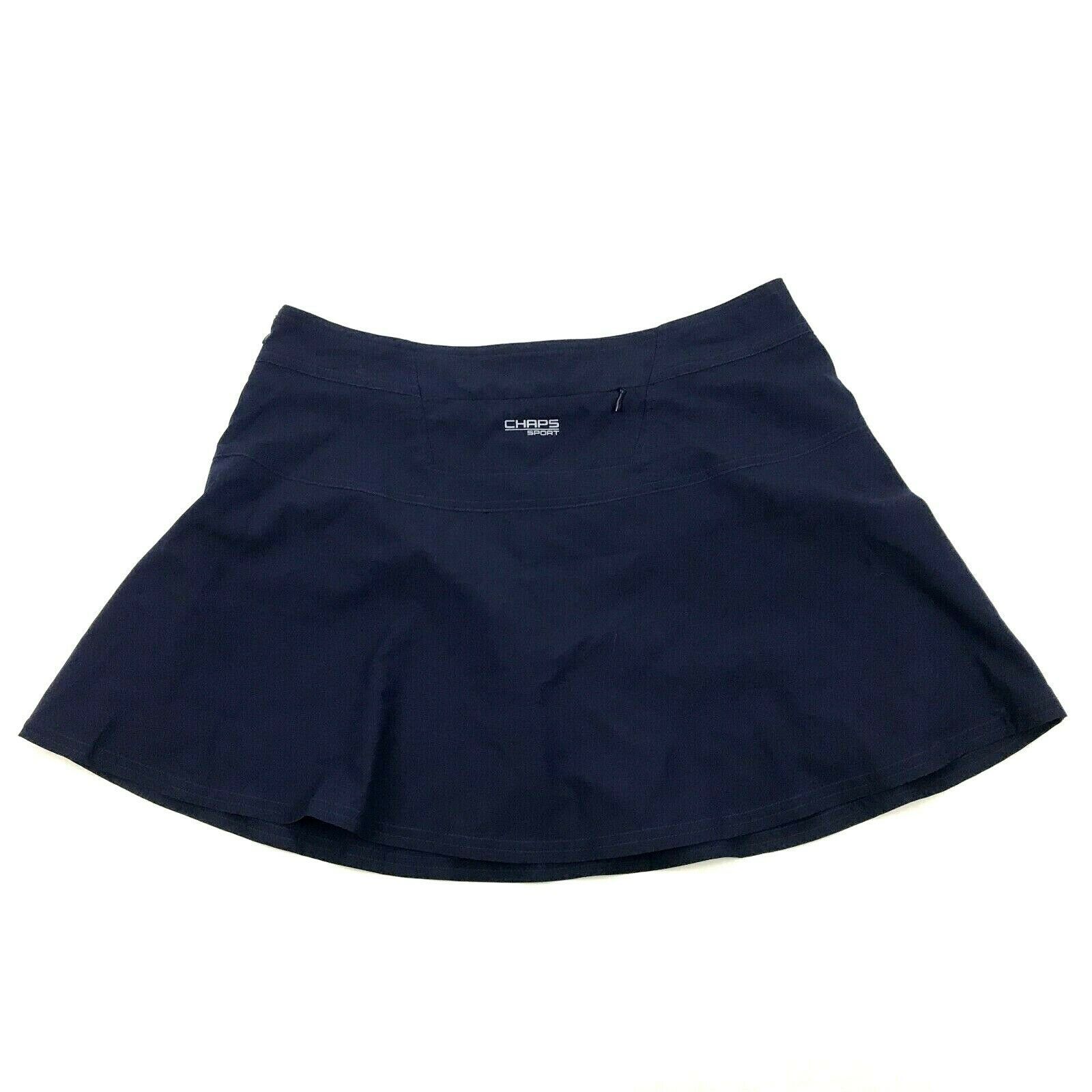 Chaps SPORT Womens Blue Skorts Golf Skirt Zip Up Short Lined Size 8 ...