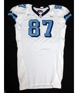 UNC Tarheel GAME USED WORN FOOTBALL JERSEY Sz 58 WHITE #87 North Carolina - $60.00