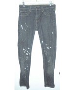 LEVI&#39;S 511 Skinny Jeans Sz 29 Men Paint Splattered Distressed Mid Rise Blue - $19.79