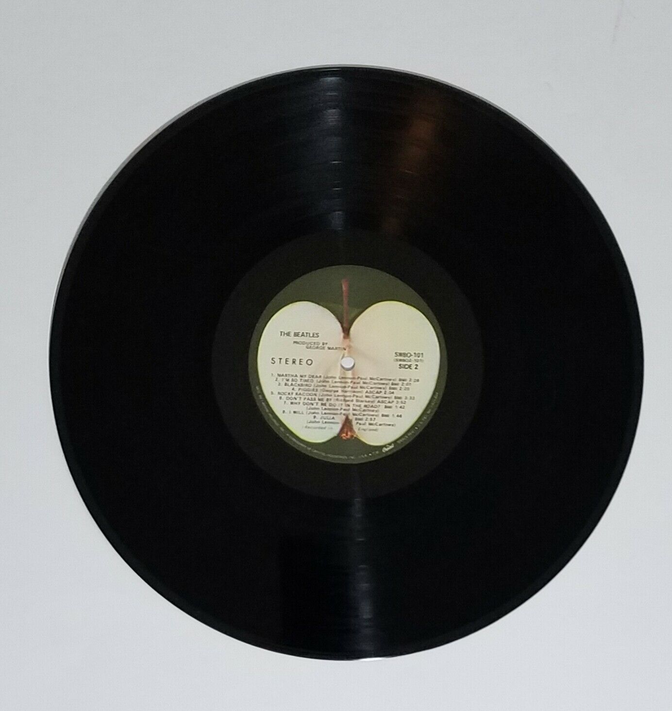 The Beatles White Album (1968) Stereo Capitol SWBO-101 Apple 0046862