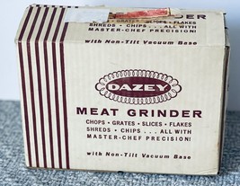 Vintage Dazey 471W White Aluminum Meat Grinder 3 Blades w/ Original Box - $11.00