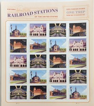 Railroad Stations of the United States 2023  (USPS) Mint Sheet Forever S... - $18.95
