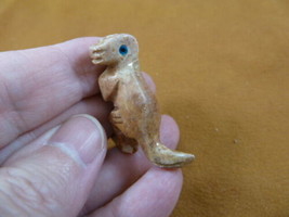 (Y-DIN-TY-25) T-Rex Tyrannosaurus Dinosaur Carving Soapstone Figurine Love Dinos - $8.59