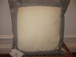 Diane Von Furstenberg Grey Cream Beaded Large Throw Deco Pillow NWT - $73.67