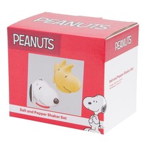 Peanuts Snoopy and Woodstock Sculpted Ceramic Salt and Pepper Shaker Set NEW - $24.18