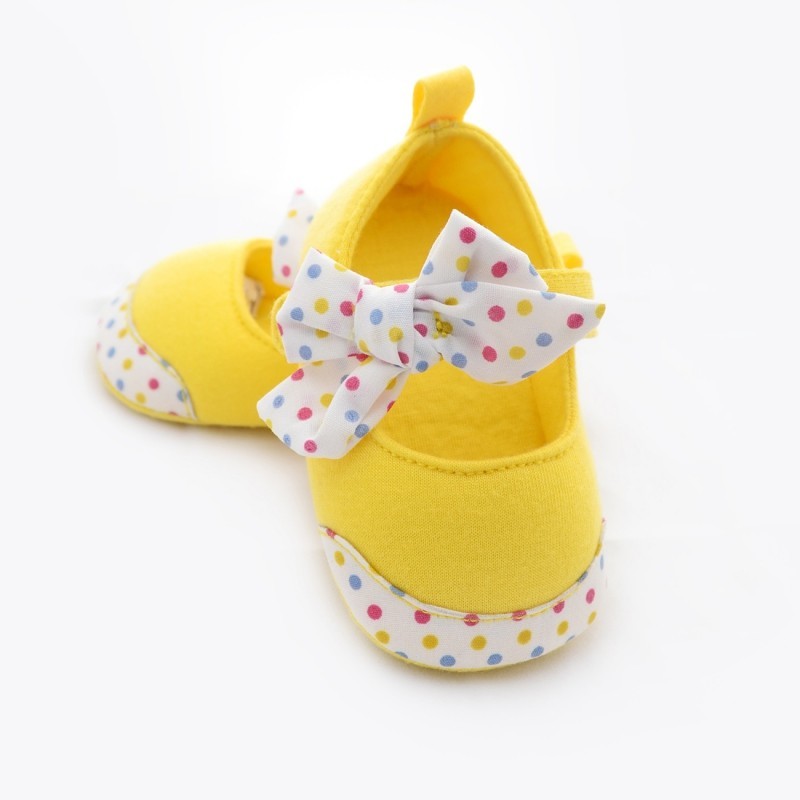 (yellow size 3)Cute Baby Girls Shoes Toddler Princess Baby Shoes