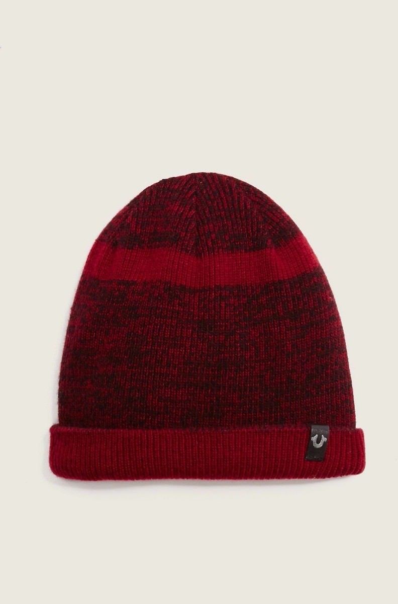 True Religion Short Knit Beanie Hat in 