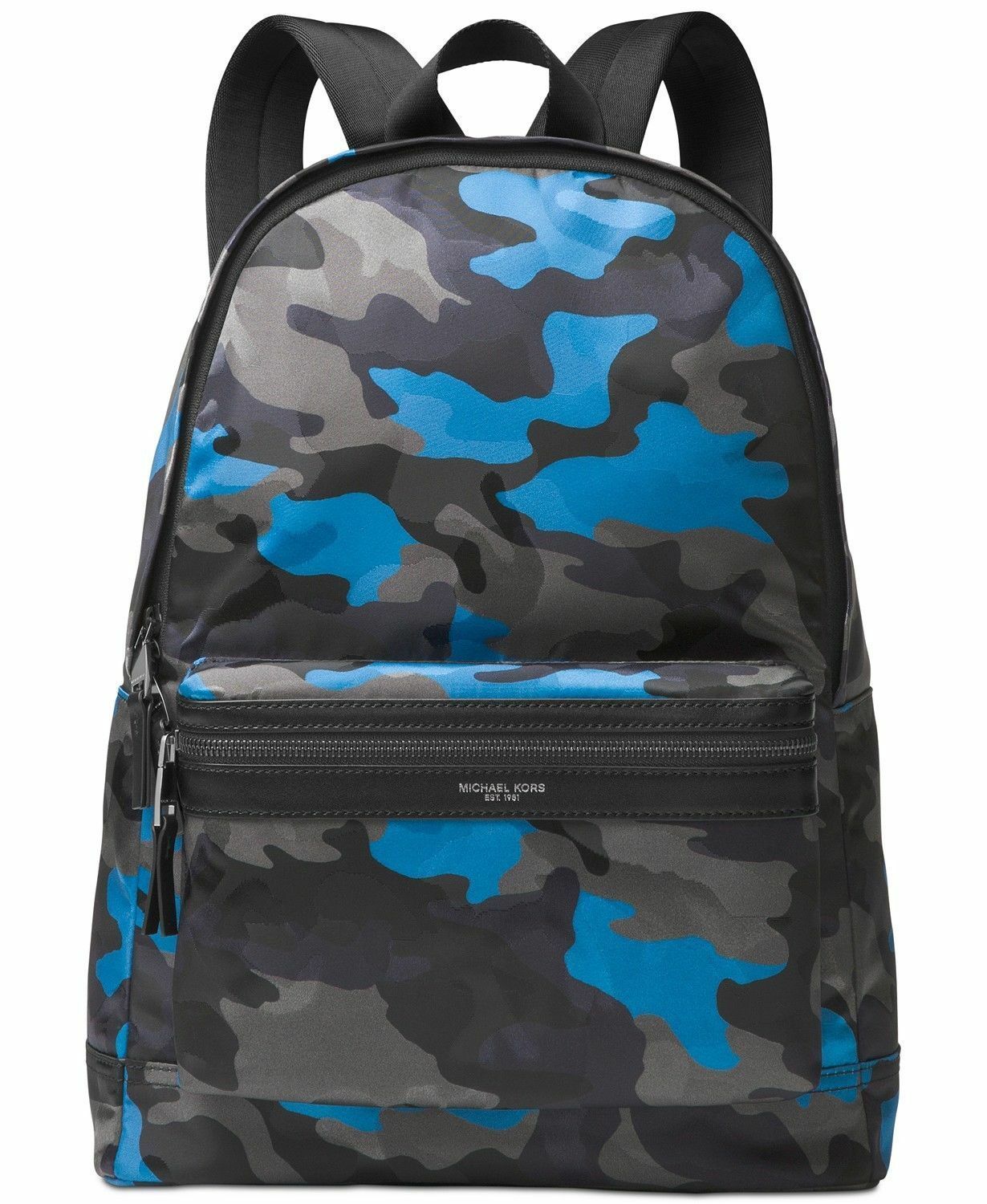 Michael Kors Men's Blue Black Midnight Camo Travel Laptop Kent Backpack
