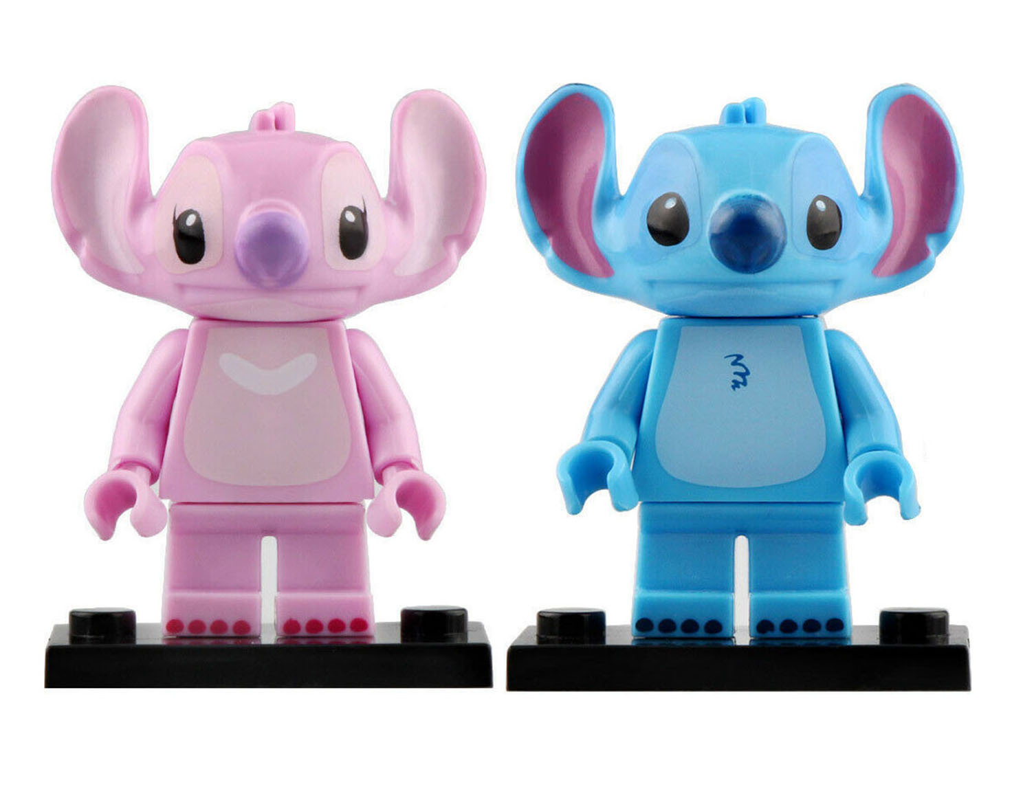 1pcs/2pcs Stitch & Angel - Lilo and Stitch 2 Colors DIY Minifigures for Kids