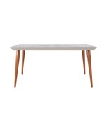 Utopia 62.99&quot; Dining Table in Off White and Maple Cream - $658.23