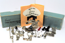 Vintage Greist Sewing Machine Attachments 18 Piece Set 1957 Collectible - $24.50