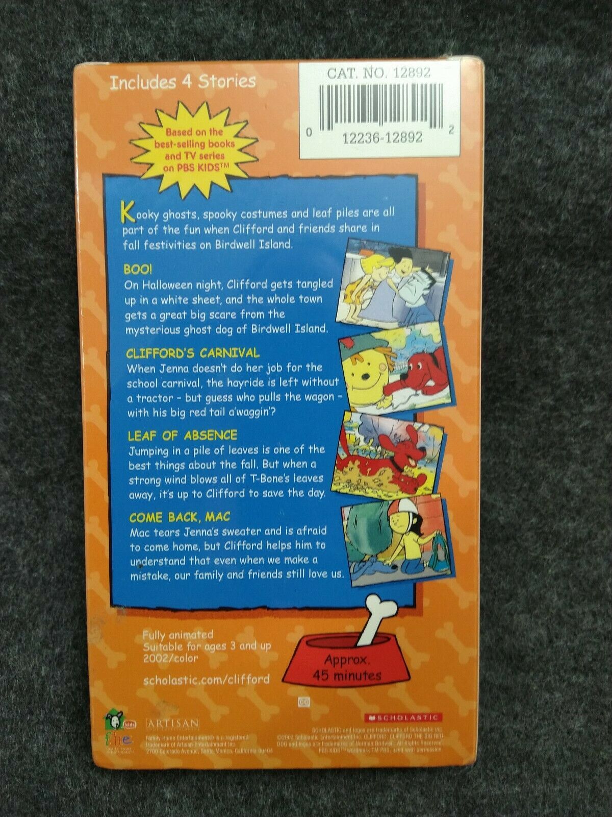 VHS Clifford the Big Red Dog - Cliffords Big Halloween (VHS, 2002 ...