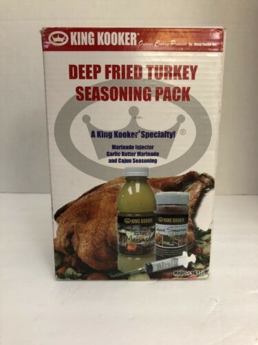 New King Kooker 96348 Deep Fried Turkey Seasoning Pack W Marinade Injector New Single