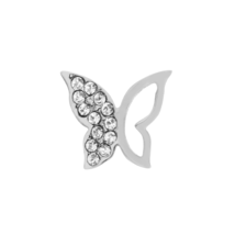 Origami Owl Charm (New) Silver Butterfly W/ 1/2 Encrusted W/ Crystals - (CH3483) - $8.79