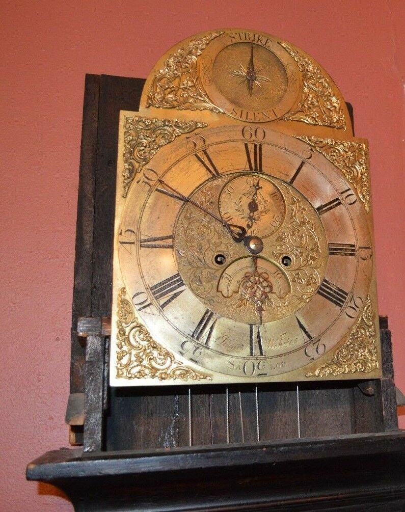 Antique English Tall Case Grandfather clock C.1740, James ster