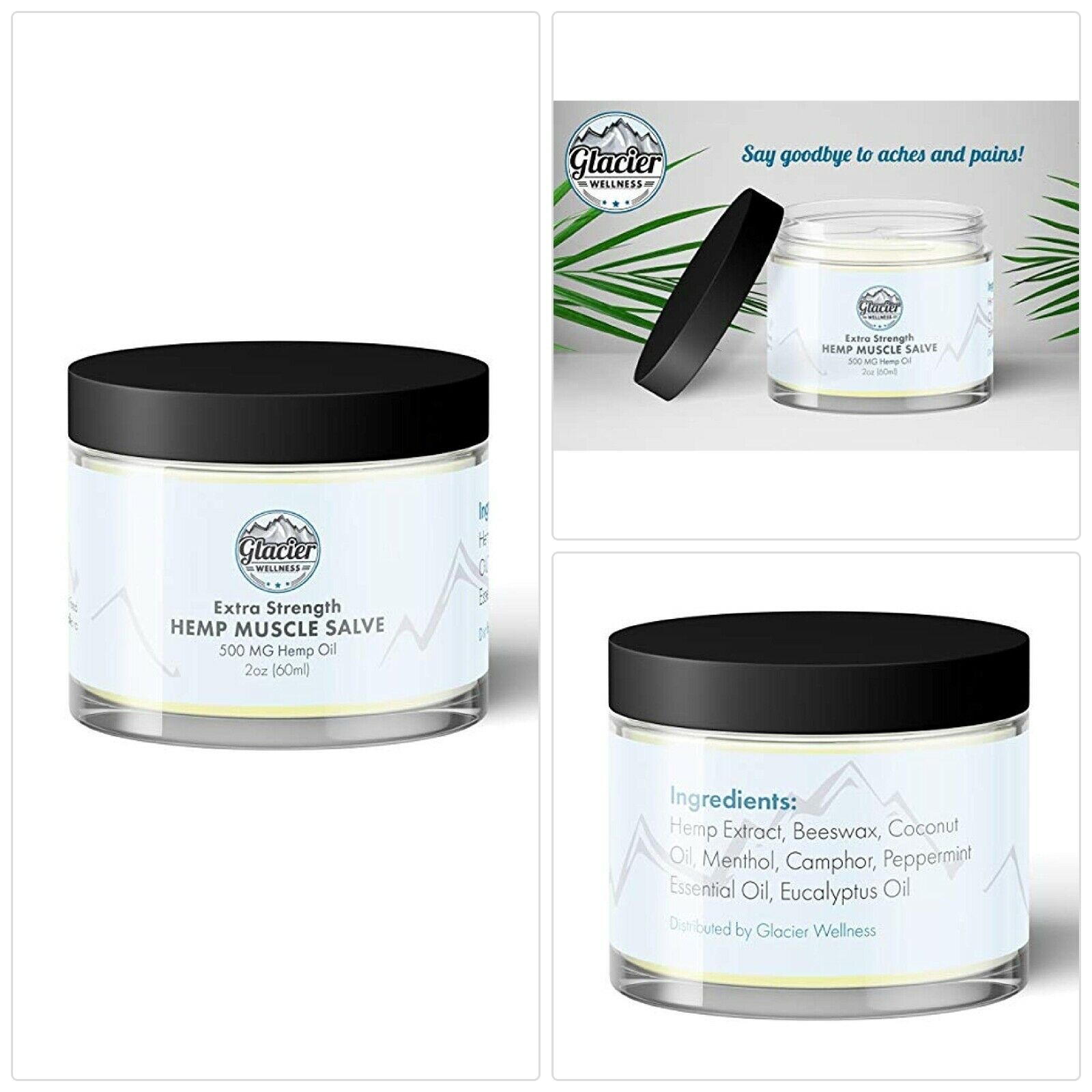 Hemp Oil Muscle Rub for Pain Relief 500 MG EXTRA STRENGTH Hemp